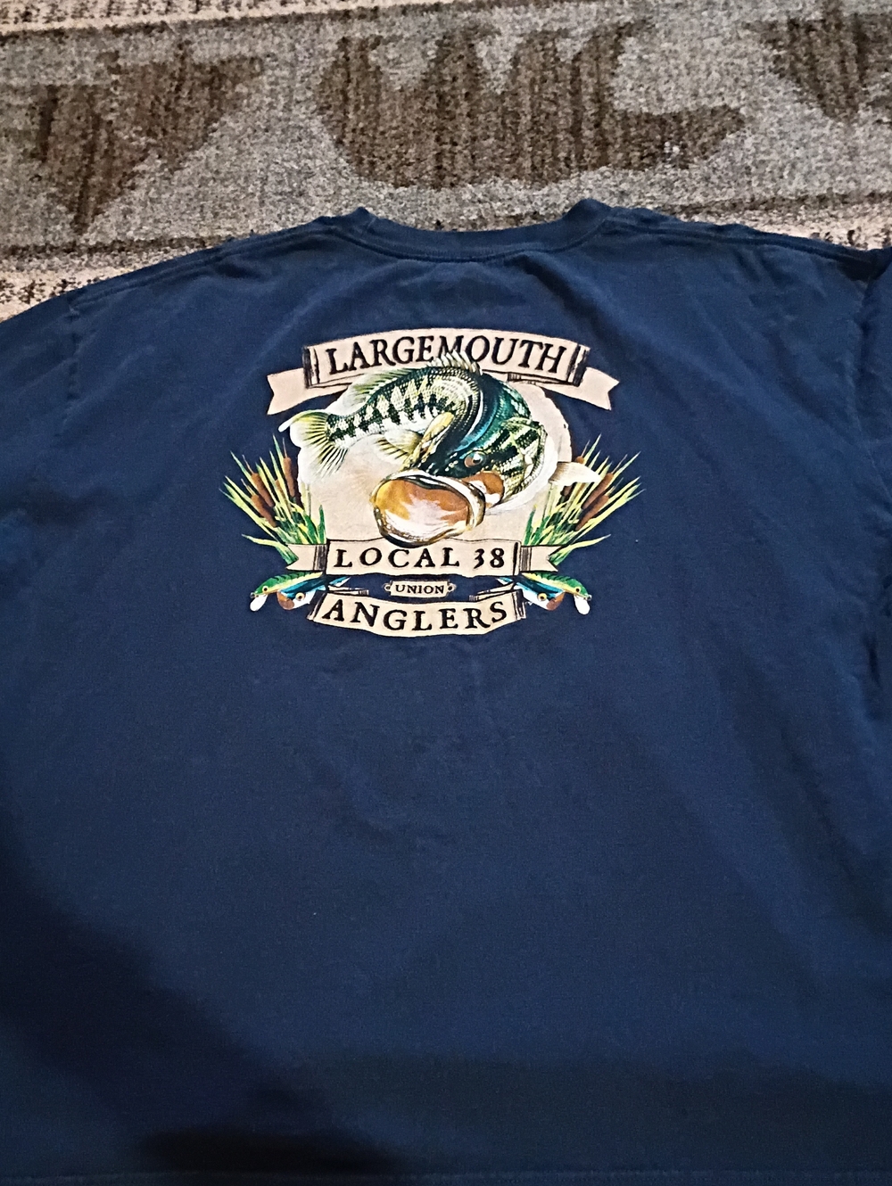 Columbia Largemouth Anglers Navy Graphic Short-Sleeve Tee